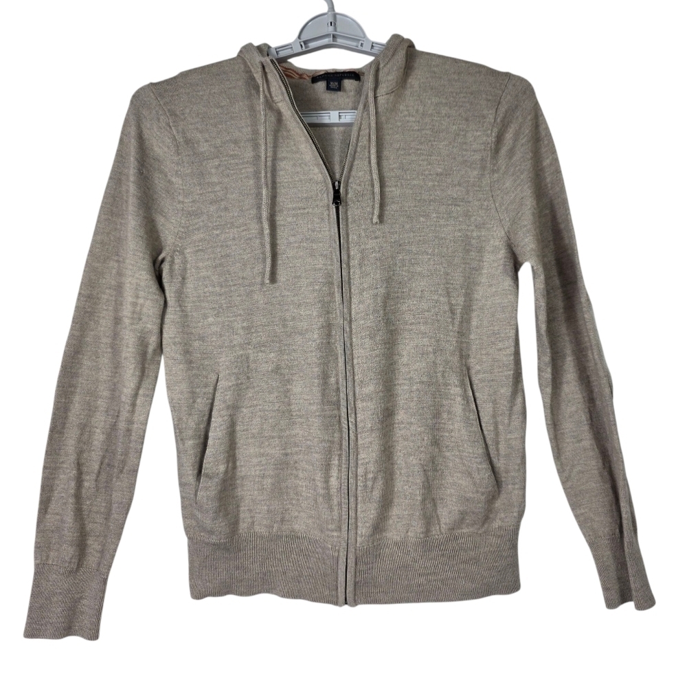 Banana Republic Knit Wool zip up hoodiewith elbow patches